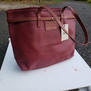 NWT Bass Burgundy Handbag